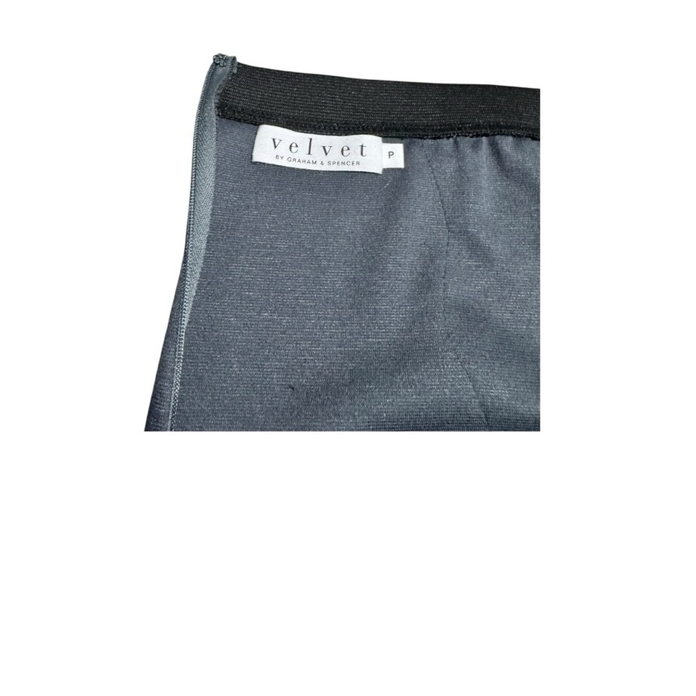 Velvet by Graham & Spencer Grey Lace Trim Pencil Skirt Size 4P - Picture 7 of 7